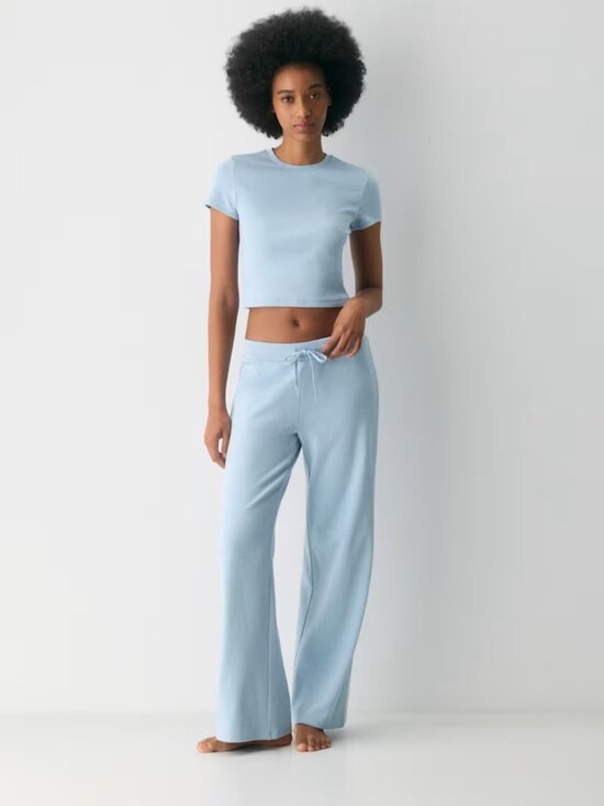 Aritzia Pants - NWT Aritzia Homestretch Rib KICKBACK Pant Ripple Blue L